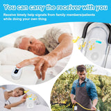Caregiver Call Button Beeper Pager System Rechargeable & Portable Receiver with 500Ft Range Alert Button Call Bell for Elderly/Patient/Disabled at Home/Hospital/Clinic CallToU