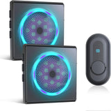 Daytech Hearing Impaired strobe Light & 55 Melodies, 1000ft Long Range Wireless Adjustable Volume, IPX5 Waterproof Call Buttons