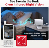 CallToU Elderly Monitor with Camera and Audio, 2-Way Talk Baby Monitors for Elderly No Wi-Fi Video Monitor for Elderly,Call Button for Elderly Home/Nursing Home Use | for Seniors, Dementia Patients CallToU