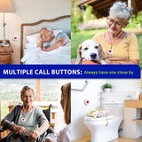 CallToU Caregiver Pager Emergency Call Button Bell Panic Alarm System Personal Calling Alert Help Safety Alarm CallToU