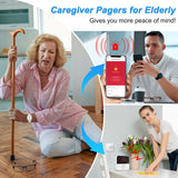 SanJie WiFi Rechargable Caregiver Pager System Life Alert Systems for Seniors Emergency Call Button for Elderly Call Bell for Patients at Home 1 Alert Watch 1 Receiver(only Supports 2.4GHz Wi-Fi) CallToU