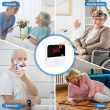 WiFi Wireless Caregiver Pager Call Button System Emergency Alert System Life Alert Button for Seniors Patient Disabled Elderly 1 Call Button 1 Watch Button 1 Receiver(only Supports 2.4GHz Wi-Fi) CallToU