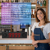 ChunHee Queue Management System Wireless Calling System Take A Number System, Loud Speakers, 4-Digit Number Display &amp; Clock Display, Voice Broadcast for Hospital,Business,Restaurant,Bank CallToU