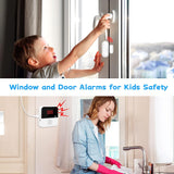 CallToU WiFi Smart Wireless Door Alarms for Dementia Patients/Elderly/Home Security/Kids Safety Caregiver Pager Door Chime with 3 Door Sensor 1 Receiver CallToU
