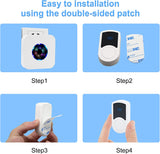 CallToU Wireless Doorbell Waterproof Doorbell Chime Operating at 1000 Feet with 55 Ringtones 5 Volume Levels and 7 Colour Flash LED Light CallToU