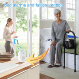 CallToU Bed Alarms System - Fall Prevention Alarm Pad for Dementia Patients, Seniors, Call Bell Pager with Panic Button Wireless Pressure Sensor Caregiver Monitoring Medical Alert CallToU