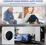CallToU Caregiver Pager Call Button,Medical Alert System, Nurse Alert System for Home Disabled Elderly Seniors Patient,1 Receiver + 2 SOS Transmitter CallToU
