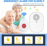 CallToU Wireless Caregiver Pager Vibration Alert System, SOS Emergancy Call Button Alarm for Elderly Seniors Personal Nurse, 800ft Operating Range,1 Portable Receiver + 2 Transmitters CallToU