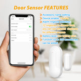 CallToU WiFi Smart Wireless Caregiver Pager Door Alarms for Dementia Patients Door Chimes with 2 Door Sensors 1 Receiver CallToU