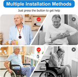 Daytech Wireless Nurse Call System with LED Number Display & 500Ft Range - Easy Installation, Panic Button, and Elderly Caregiver Alert