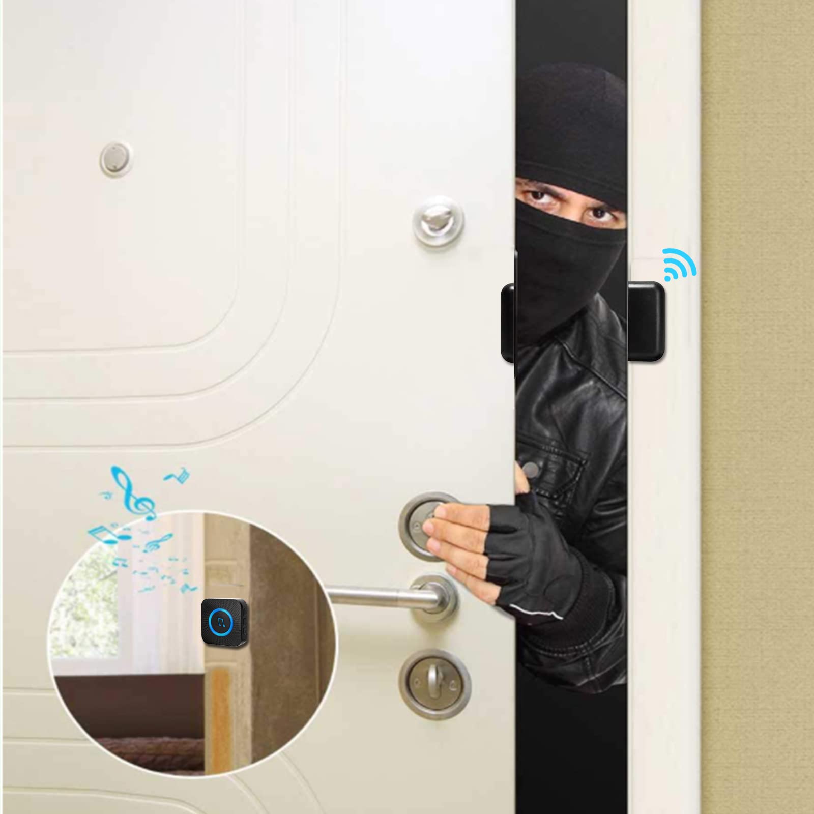 Draadloze Deur Open Chime Smart Sensor Security De Draadloze Deur Open Chime Smart Sensor Security De