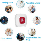 CallTou Wireless SOS Alert System for Seniors: Rechargeable Caregiver Pager with Call Button - No Monthly Fees CallToU