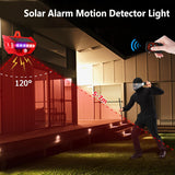 Daytech 129db Motion Sensor Alarm Light | Outdoor Security with Remote Control | IP65 Waterproof Solar Siren for Driveway, Home, Farm | 4 Modes