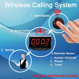 CallToU Wireless Calling System Restaurant Pager Customers Patient Caregiver Alert Paging System for Clinic Hospital Church Office Cafe Shop Smart Nurse Call Button 1 Display Receiver and 10 Call Button CallToU