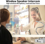 Daytech Window Intercom System - Anti-Interference Dual-Way Communication for Banks, Hospitals, Offices, Stores, Bus Stations, and Ticket Booth Windows