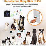 CallToU Dog Doorbell Wireless Doggie Bell for Potty Training 2 Waterproof Touch Buttons 2 Portable Receivers CallToU