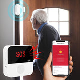 CallToU WiFi Smart Wireless Door Alarms for Dementia Patients/Elderly/Home Security/Kids Safety Caregiver Pager Door Chime with 3 Door Sensor 1 Receiver CallToU