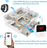 Daytech Stay Connected and Provide Peace of Mind with the Smart WiFi Caregiver Pager System and Alert Watch for Seniors and Patients