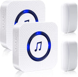 Daytech Wireless Door Chime: 55 Melodies, 1000ft Range, Easy Install, Home & Business Security