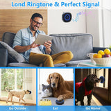 CallTou Dog Doorbell for Potty Training Wireless Dog Door Bell 3 Touch Buttons for Dog Doggie Potty Training Communication and 1 Loud Enough Receiver for Puppies Cats CallToU