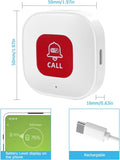 CallTou Wireless SOS Alert System for Seniors: Rechargeable Caregiver Pager with Call Button - No Monthly Fees CallToU