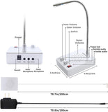 Daytech Window Intercom System - Anti-Interference Dual-Way Communication for Banks, Hospitals, Offices, Stores, Bus Stations, and Ticket Booth Windows