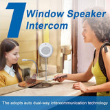 CallToU Window Speaker Intercom System,Dual-Way Intercom System for Business Anti-Interference Intercommunication Microphone and Speaker Window Counter Intercom CallToU