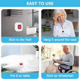 CallTou Wireless SOS Alert System for Seniors: Rechargeable Caregiver Pager with Call Button - No Monthly Fees CallToU