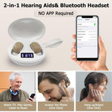 Clear Bluetooth Hearing Amplifiers for Seniors with Noise Cancelling and LED Display by Daytech