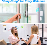 Daytech Door Chime Wireless Door Sensor Alarm Door Entry Chime with 600 FT Range with 55 Chimes 5 Volumes CallToU
