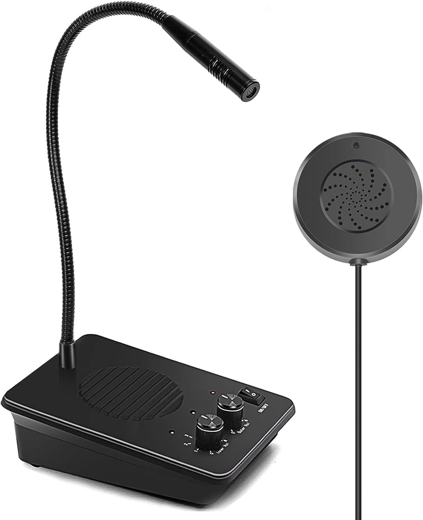 Daytech Dual-Way Window Intercom System with Wireless Mic - Crystal Cl ...